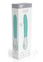 Ovo Silkskyn Rechargeable Silicone Ribbed Vibrator - Aqua/white